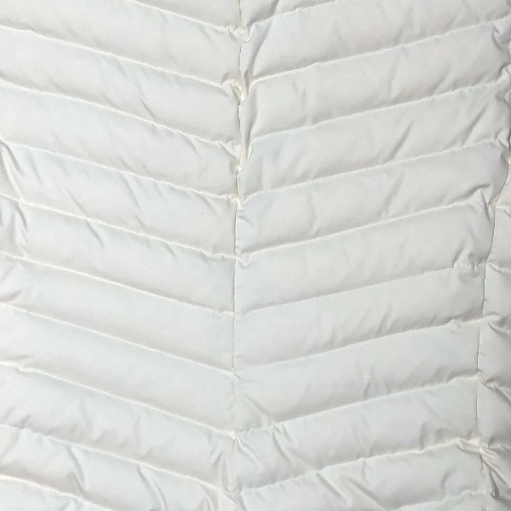 Talbots Puffer Vest Ivory Collar Extra Small